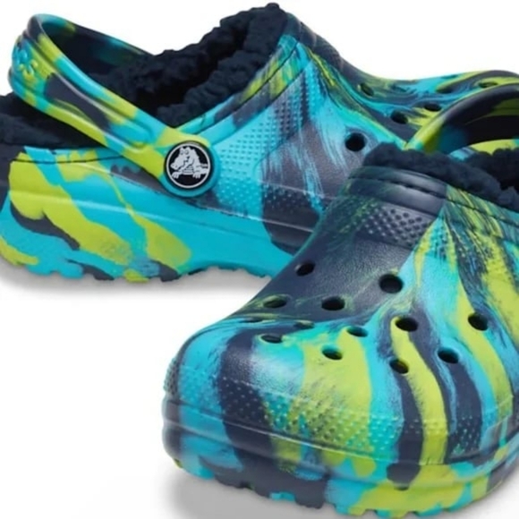 Youth Crocs Classic lined Tie dye marble NWT Kids 6 - Picture 2 of 8